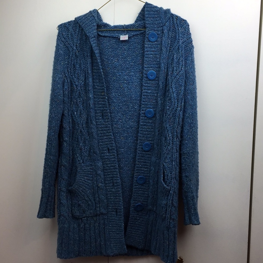 Long Blue Cozy Sweater Girls